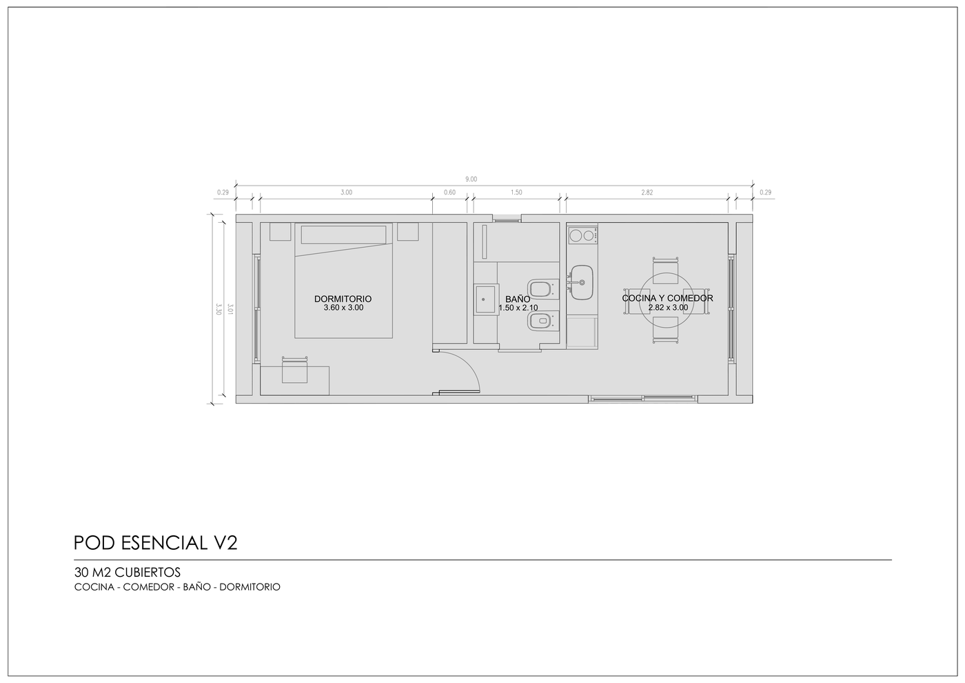 Plano de distribución del POD Esencial V2