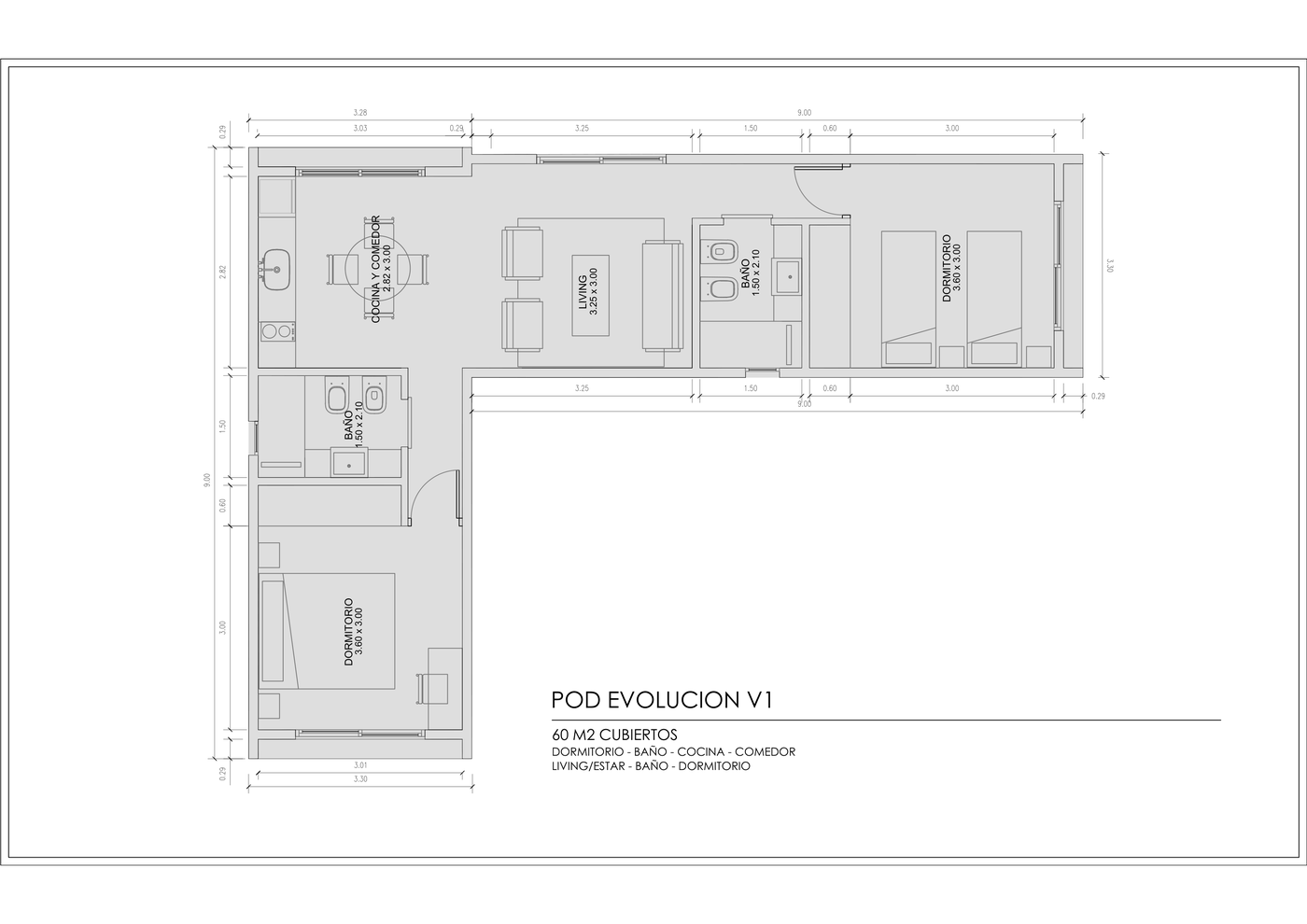 Plano de distribución del POD Evolución V1