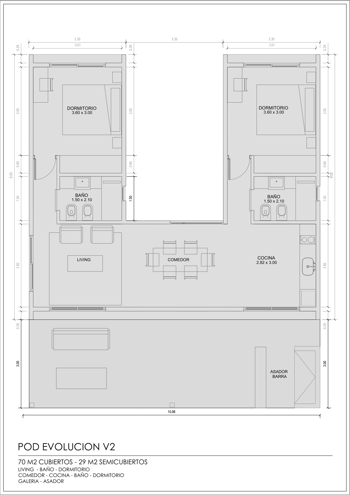 Plano de distribución del POD Evolución V2